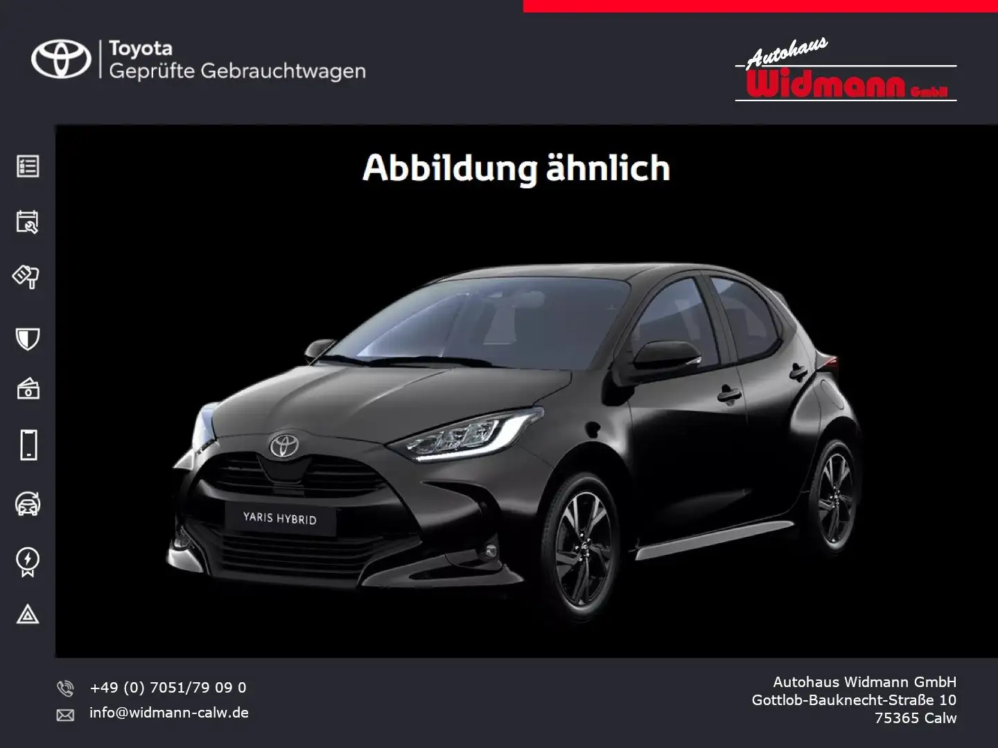 Toyota Yaris 1.5 Hybrid Teamplayer PDC v+h VERSCHIEDENE FARBEN Noir - 1