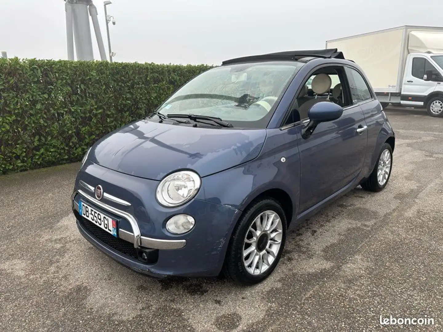 Fiat 500 phase 2 décapotable Bleu - 2