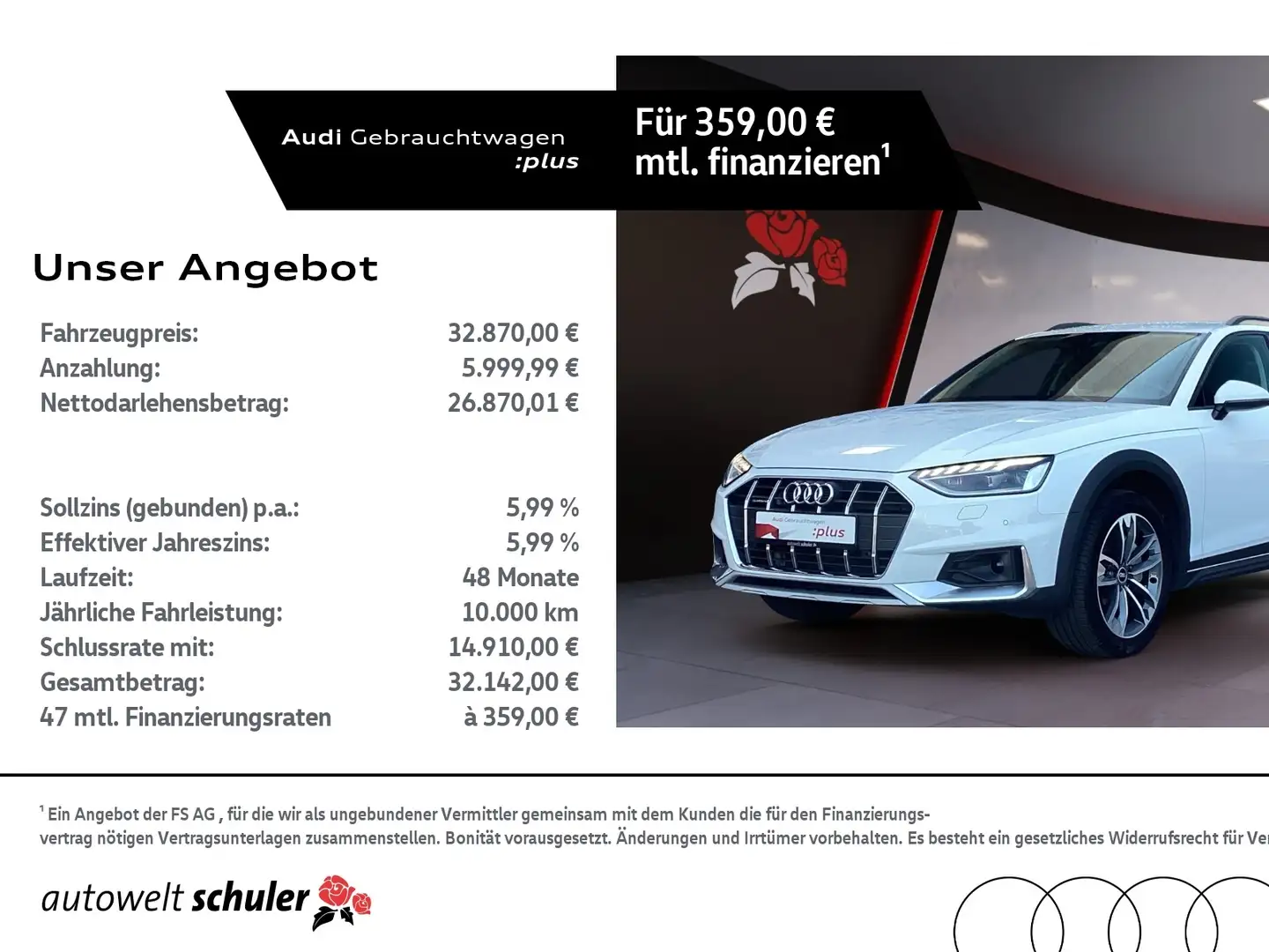 Audi A4 allroad 40 2.0 TDI quattro S-trc AHK Navi Standheizung LE Weiß - 1