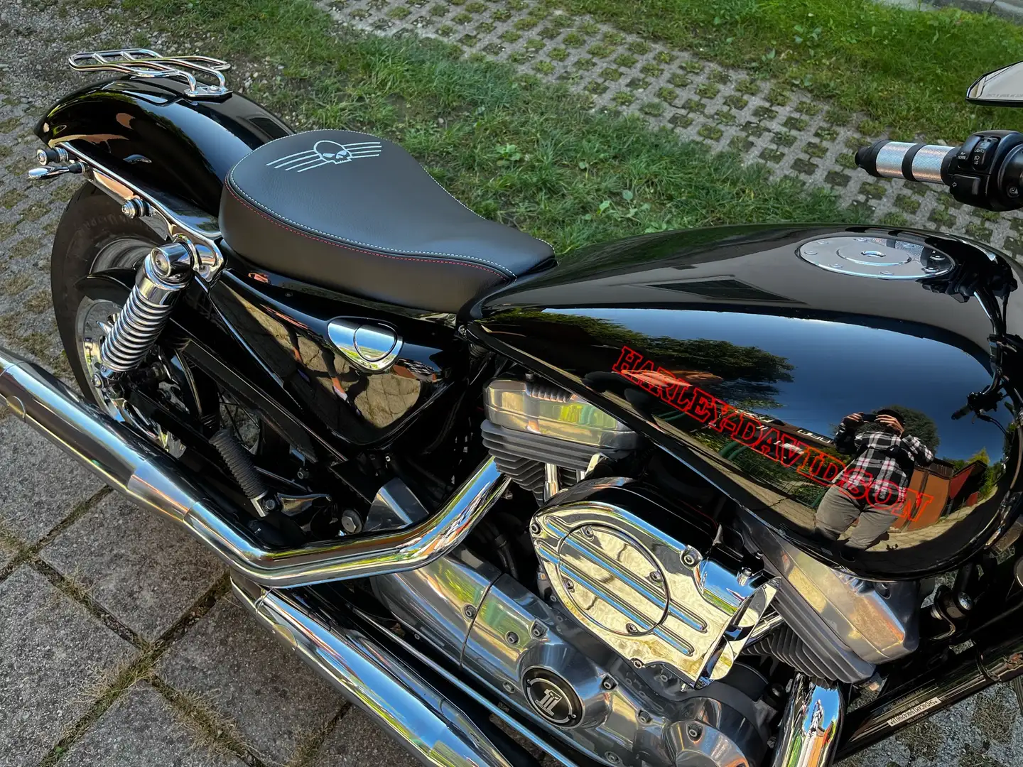 Harley-Davidson Sportster 1200 Penzel Klappenauspuff, Screamin Eagle Luftfilter Schwarz - 1