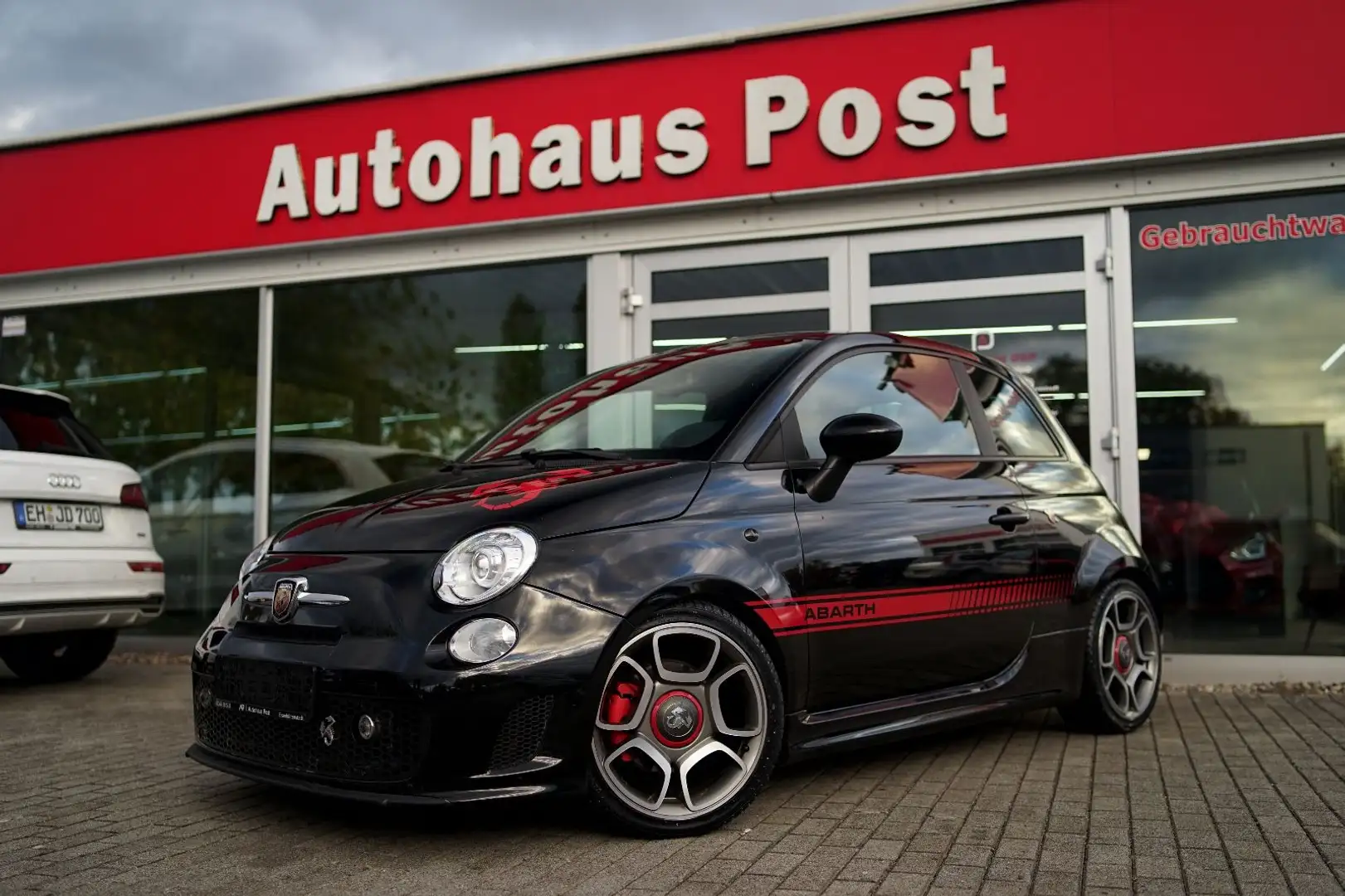 Abarth 500 Sitzheizung Panorama Leder Allwetter Schwarz - 1