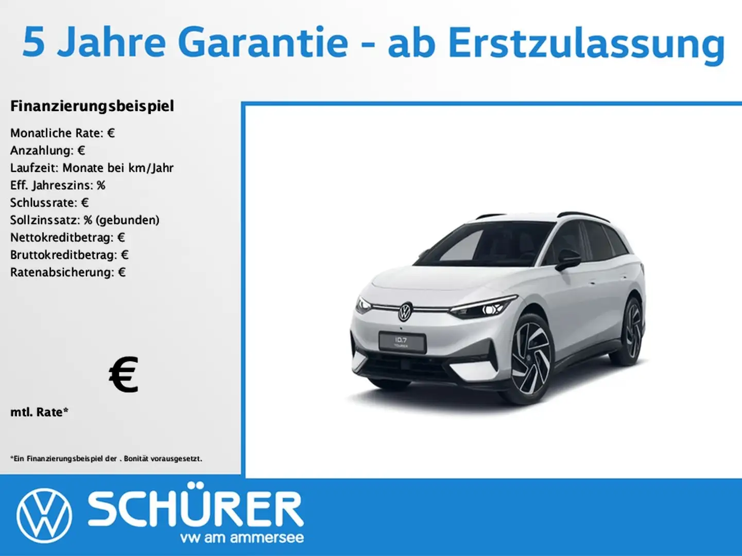 Volkswagen ID.7 Tourer Pro S DCC AHK HKardon Sitzklima 360° ACC Weiß - 1