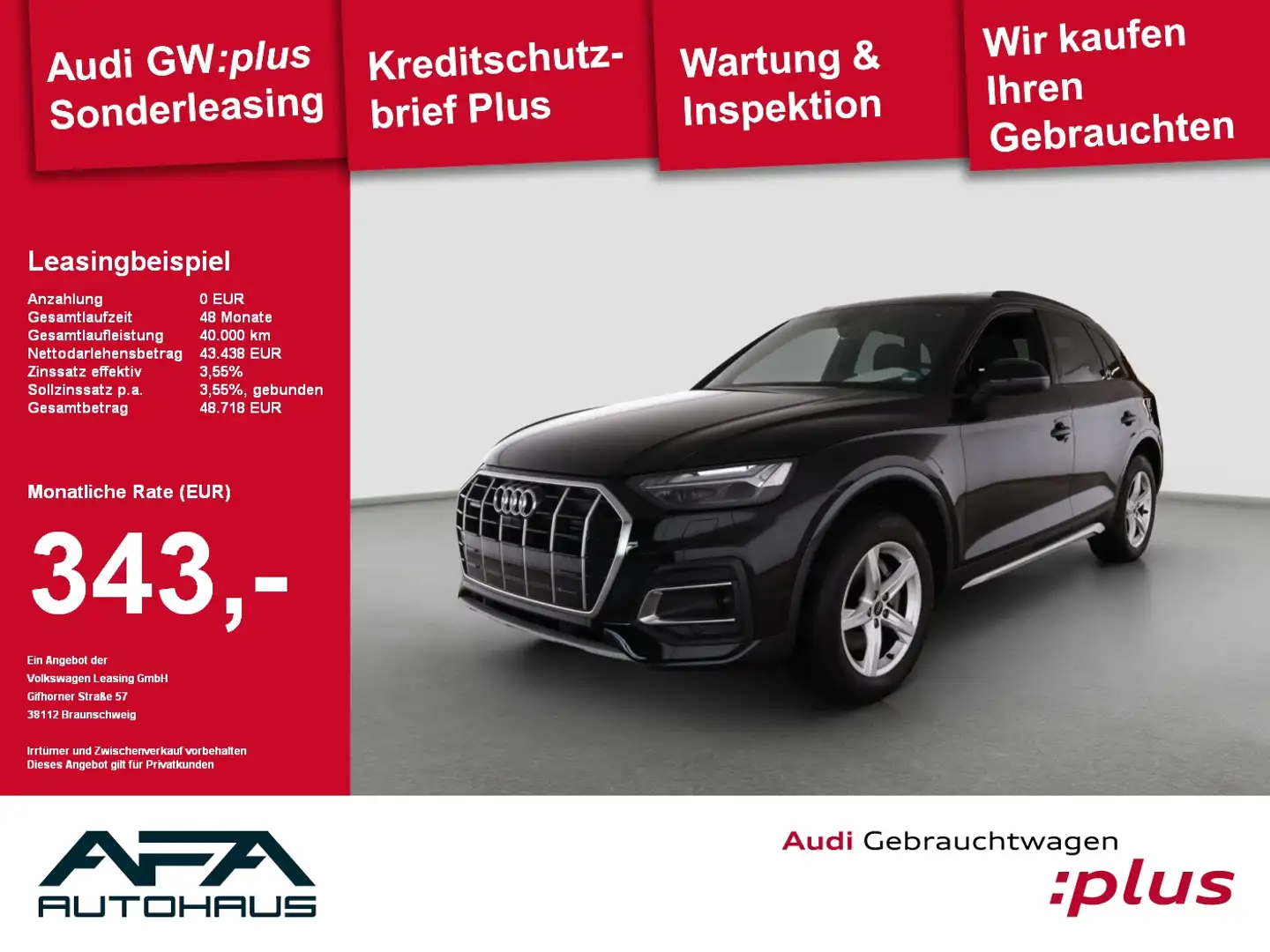 Audi Q5 40 TFSI Adva. qu. S tronic Matrix*360°*AHK*ACC Schwarz - 1