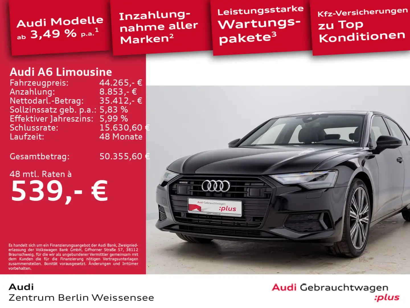 Audi A6 55 TFSI S-TRO*LEDER*PANO*LED*APP** Schwarz - 1