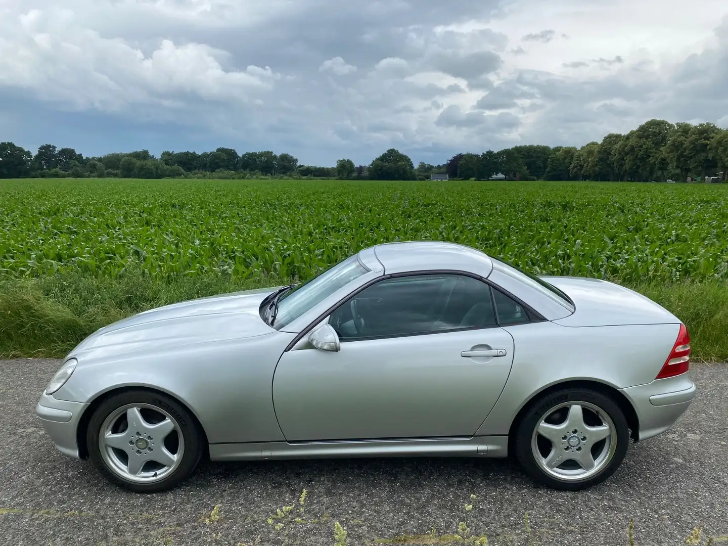 Mercedes-Benz SLK 200 Kompressor NUR 98Tkm AMG Leder Klima Argent - 2