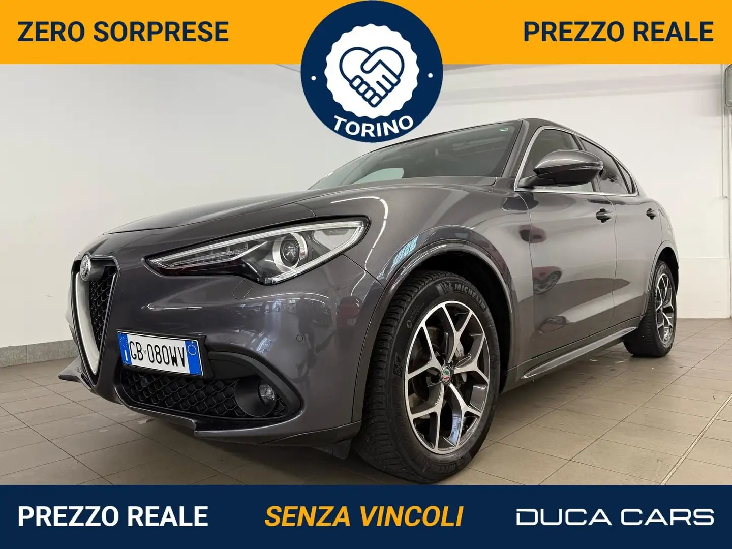 Alfa Romeo Stelvio 2.2 Turbodiesel 210 CV AT8 Q4 Ti TETTO Šedá - 1