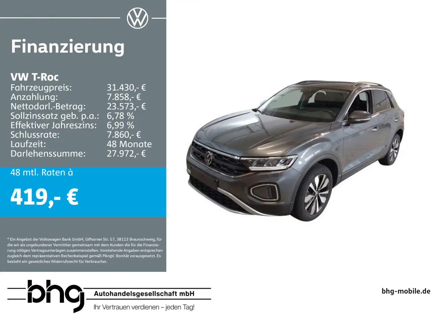 Volkswagen T-Roc 1.5 TSI OPF DSG Move Grau - 1