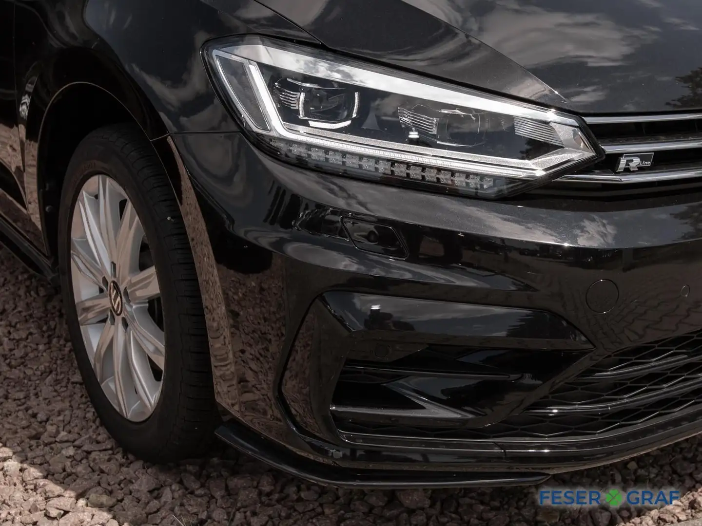 Volkswagen Touran 1.5 TSI R-Line BlackStyl DSG AHK/LED/Kamera/el.Kla Schwarz - 2