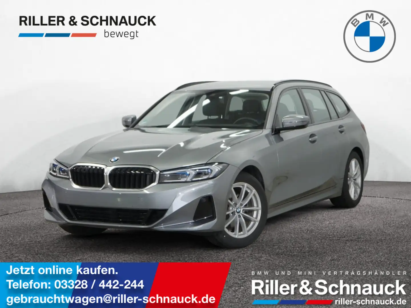 BMW 320 d Touring AHK+HUD+MEM+KAM Grau - 1