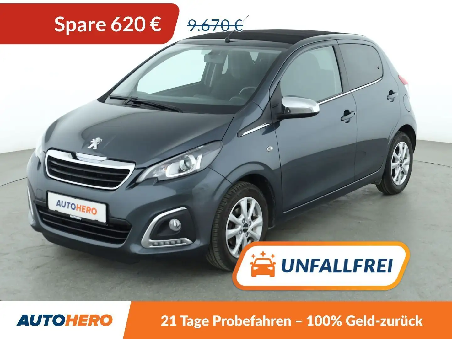 Peugeot 108 1.0 VTi TOP Allure*CAM*SHZ*BLUETOOTH*KLIMA Grau - 1