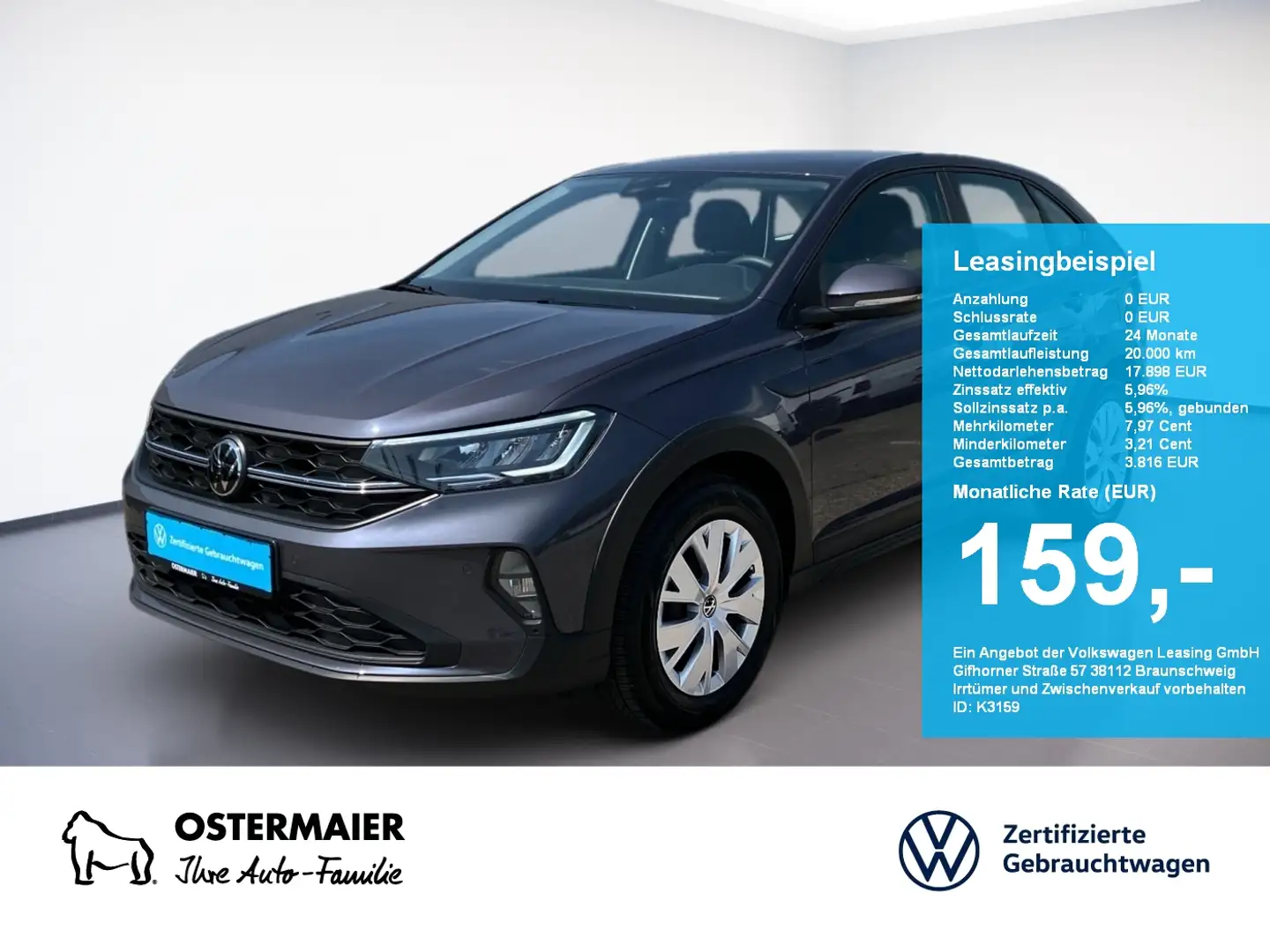 Volkswagen Taigo 1.0TSI 95PS 5J-G.2xPDC.LED.VIRTUAL.APP-C.SHZ Gri - 1