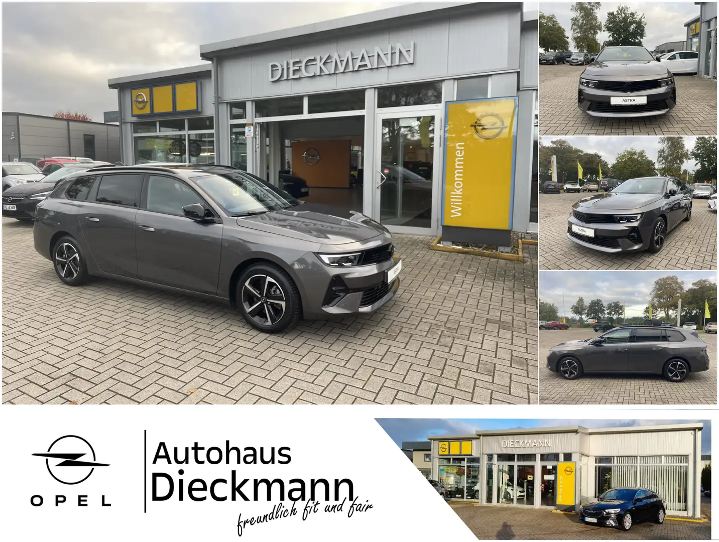 Opel Astra GS ST Navi AHK SHZ 360°Kam LED Matrix Allwetter Grau - 1