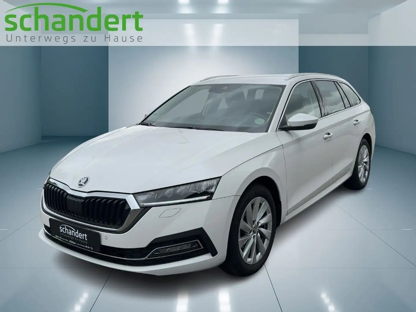 Skoda Octavia Combi 2.0 TDI Style DSG LED Navi AHK Klimaautom Weiß - 1