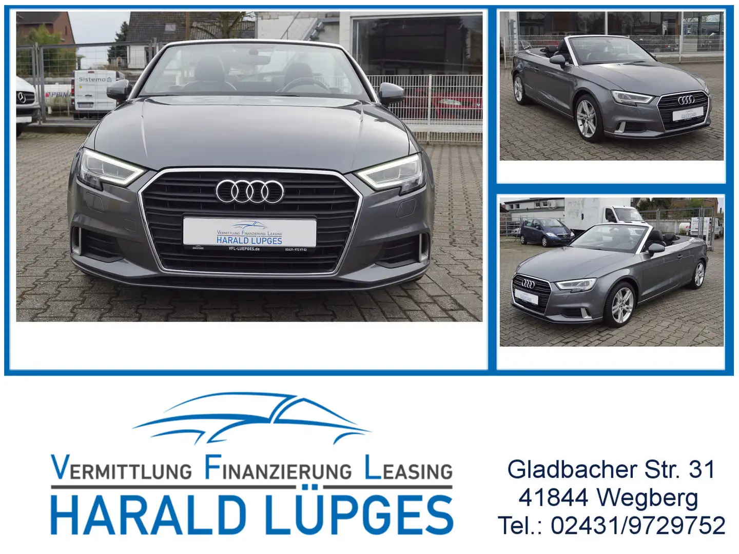 Audi A3 sport, Leder, Navi, LED, Sportsitze, Euro 6 Grigio - 1