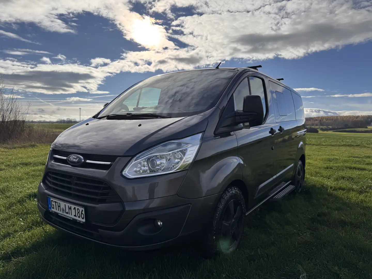 Ford Tourneo Custom 300 L1 Navi/TÜV/Camper Gris - 2
