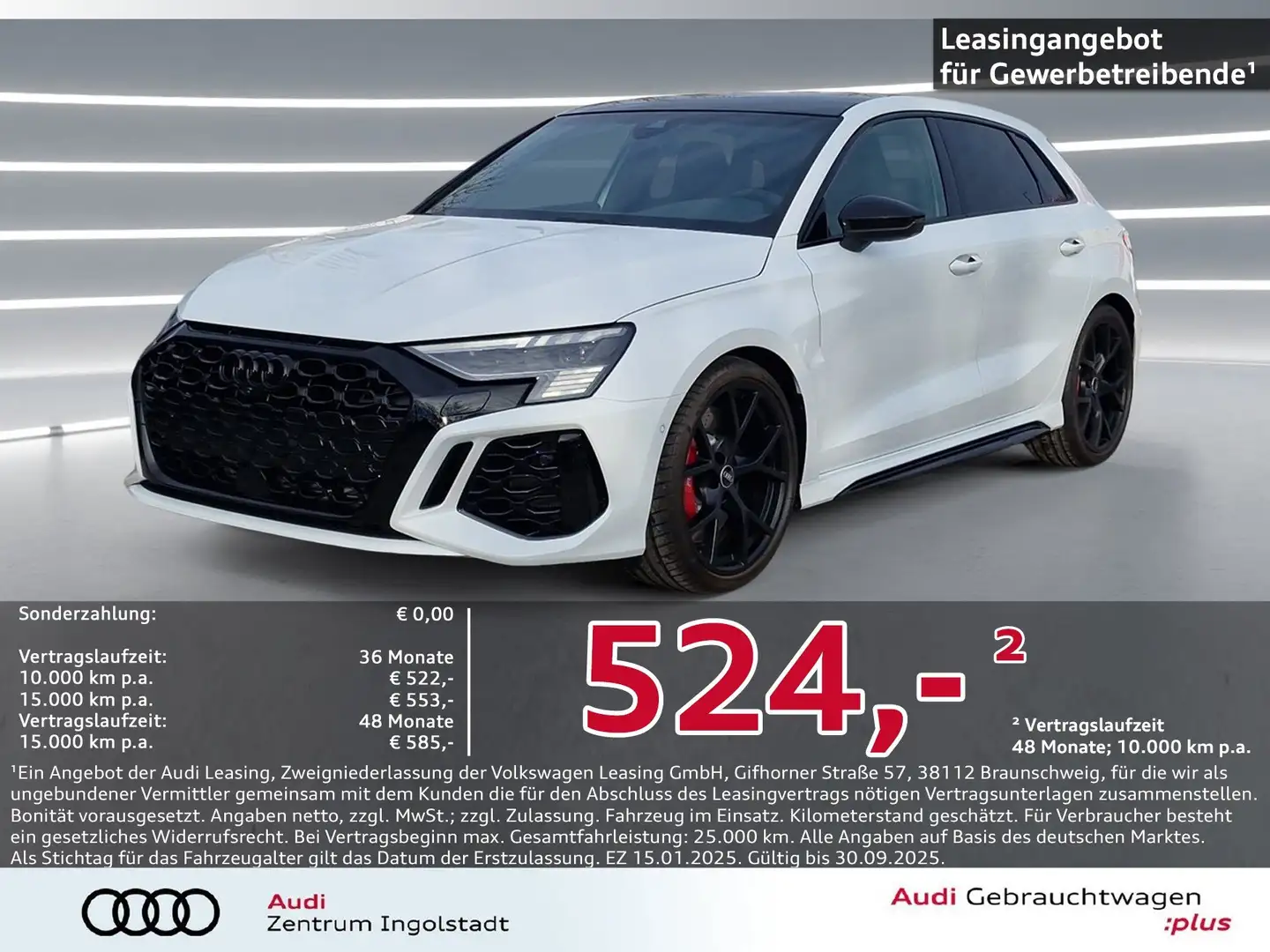 Audi RS3 Sportback MATRIX RS-AGA Pano B&O ACC 280km/h Weiß - 1