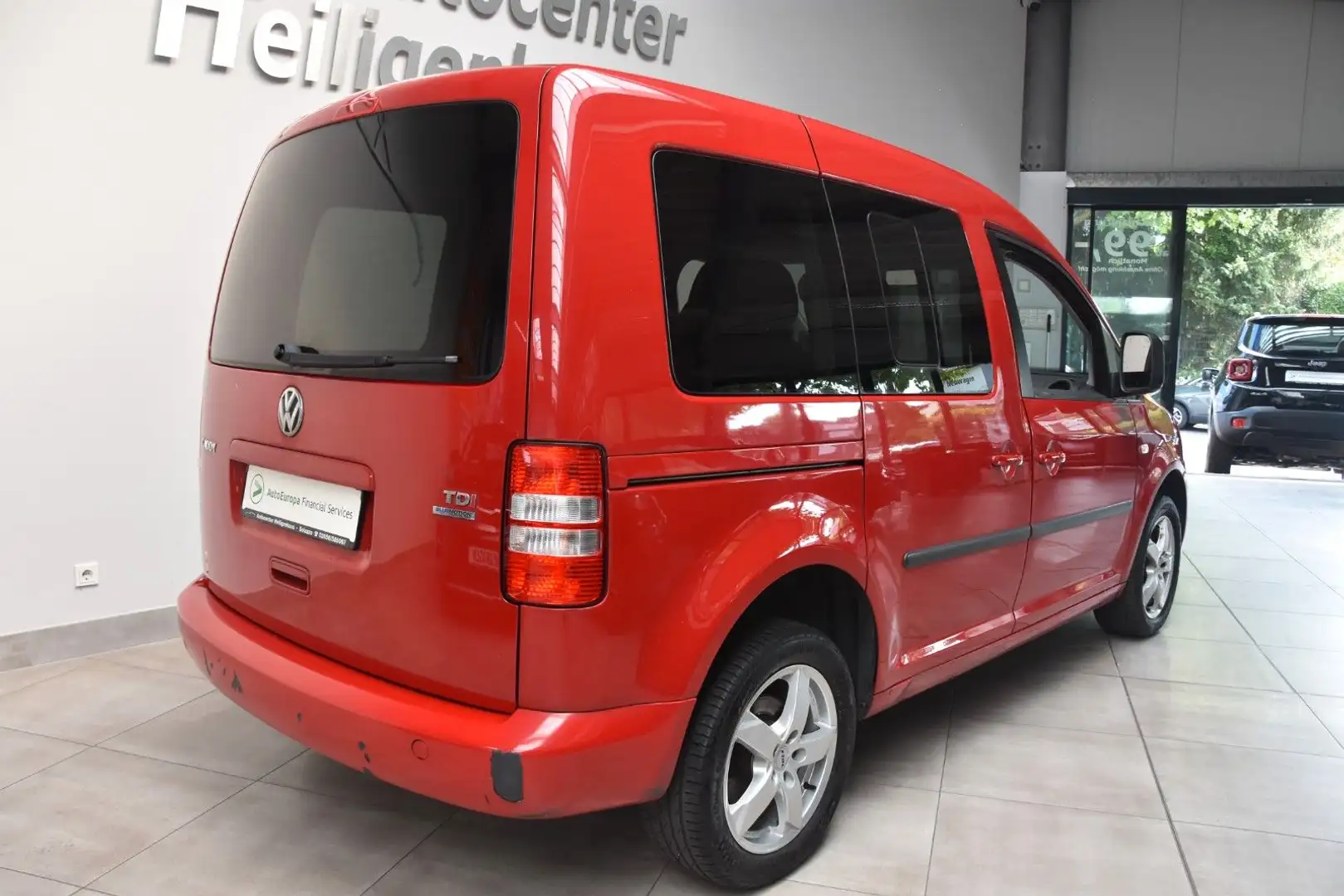 Volkswagen Caddy 1.6 TDI Klima 2xSchiebetür Alu EFenster Rot - 2