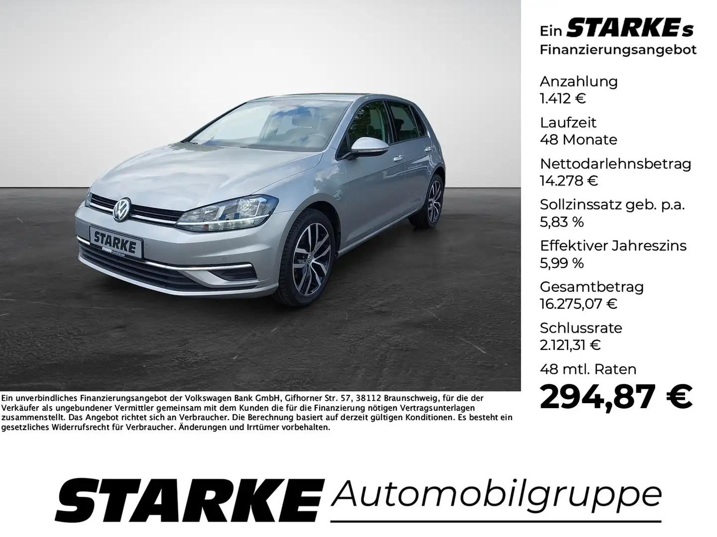 Volkswagen Golf VII 1.6 TDI Comfortline Argent - 1