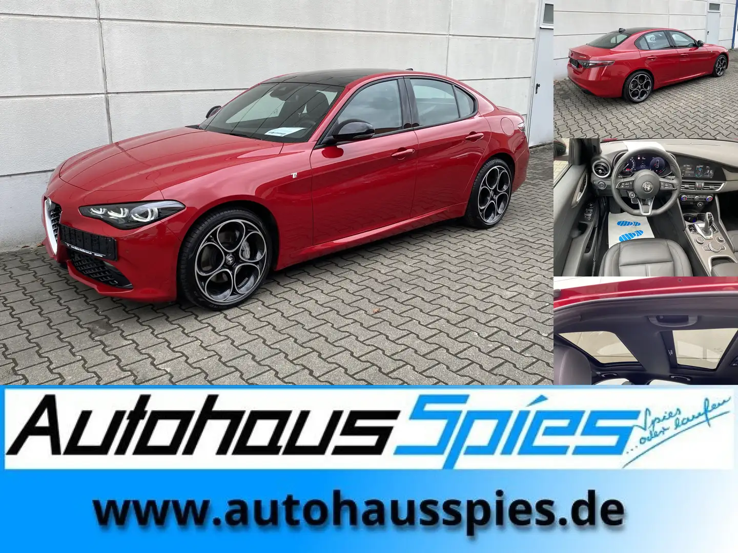 Alfa Romeo Giulia 2.2 D Q4 AT8  Ti Pano ACC TotwAss Alu19 LED Leder Rot - 1