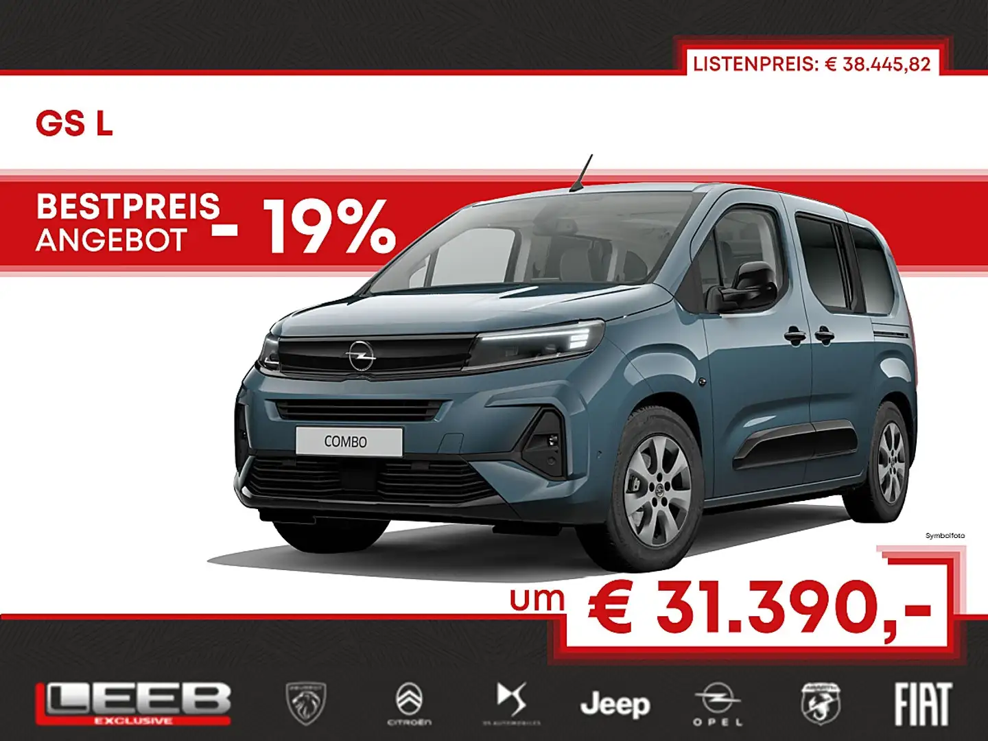 Opel Combo 1.5 Diesel L GS Aut. inkl. Panorama-Glasdach im... Blau - 1