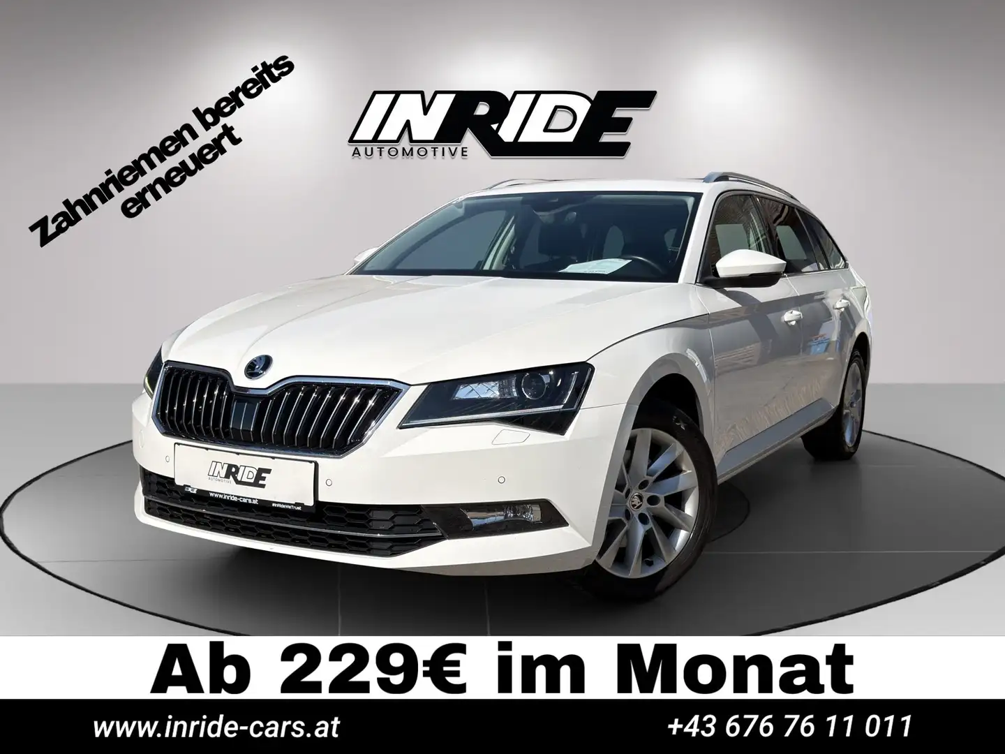 Skoda Superb 4x4 DSG *AHK*Keyless*Teilleder*Memory*Navi Weiß - 1