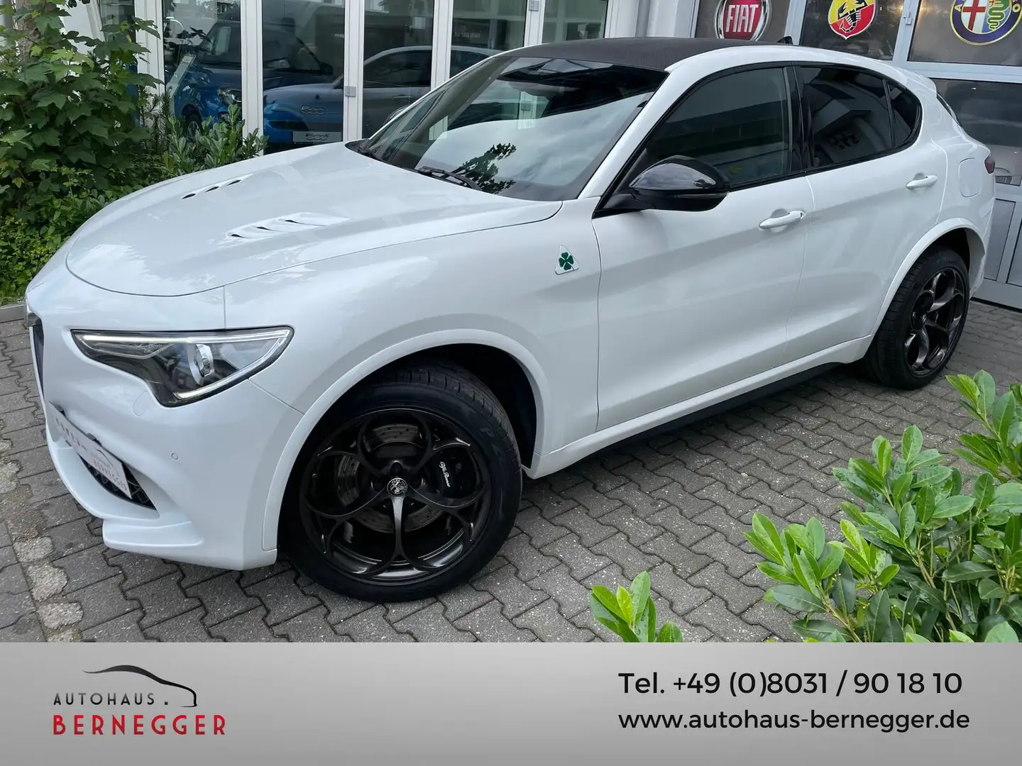 Alfa Romeo Stelvio Quadrifoglio Q4, kein Unfall, rep. Hagelschaden Blanc - 1