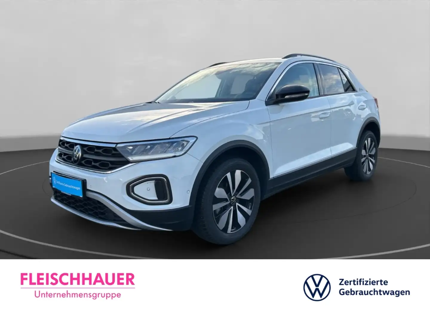 Volkswagen T-Roc Goal 1.0 Life+PDCv+h+KLIMAAUT+LED+NAVI Weiß - 1