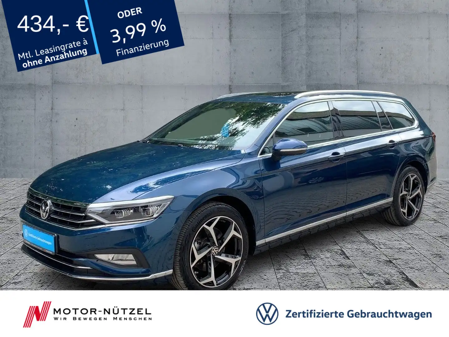 Volkswagen Passat Variant 2.0 TSI 5JG+IQ+NAV+AHK+PANO+STHZG Blau - 1