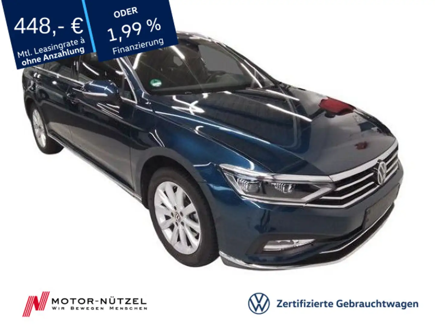 Volkswagen Passat Variant 2.0 TSI 5JG+IQ+NAV+AHK+PANO+STHZG Blau - 1