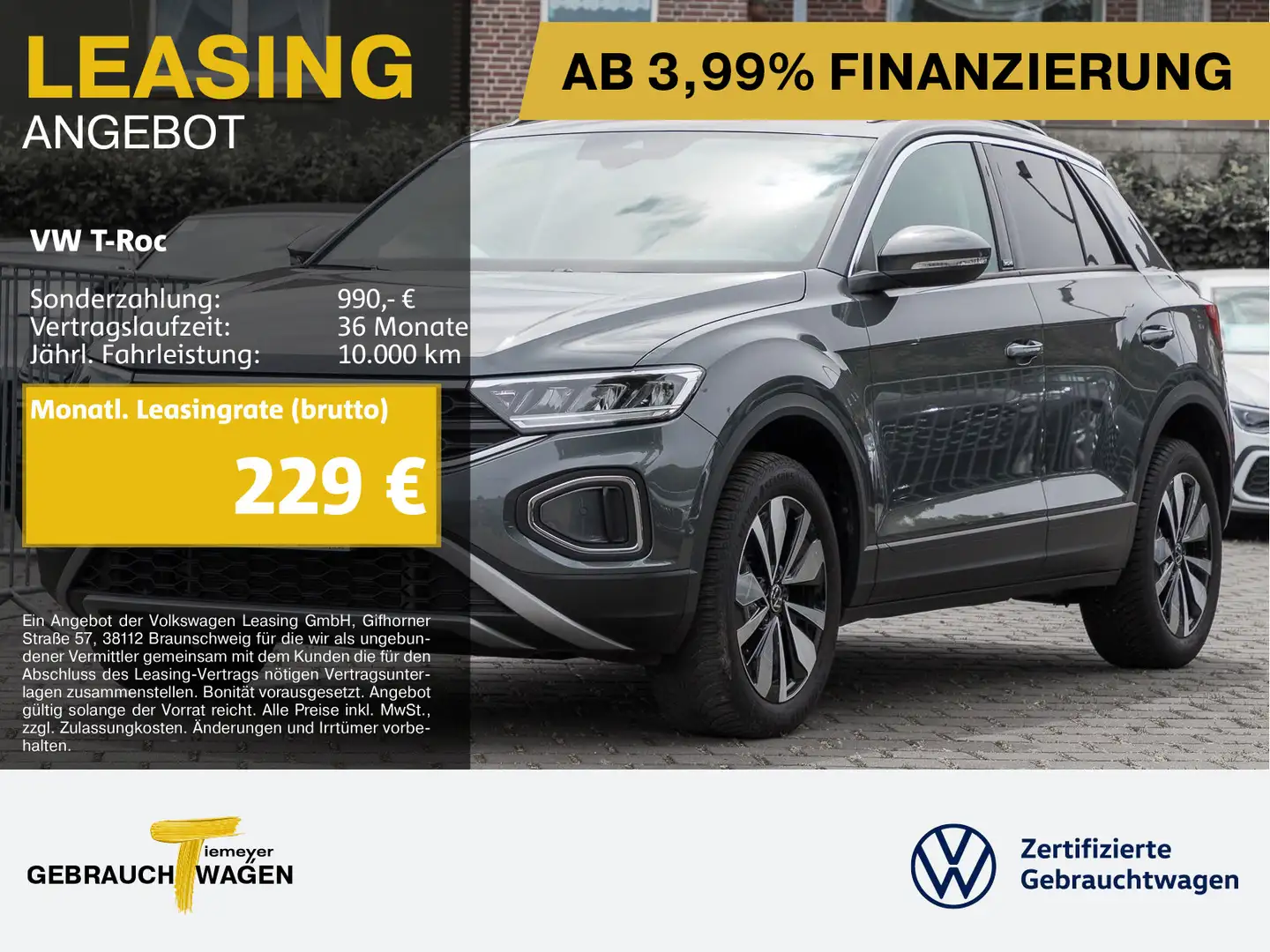 Volkswagen T-Roc 2.0 TDI DSG MOVE NAVI LED SITZH VIRTUAL Grau - 1