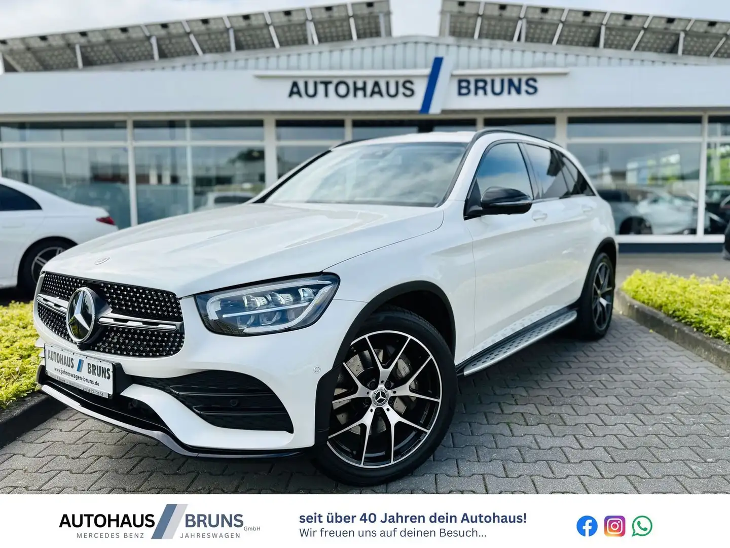 Mercedes-Benz GLC 220 d 4M AMG NIGHT, AHK, KEYLEES-GO, Comand, 360°, LED Weiß - 1
