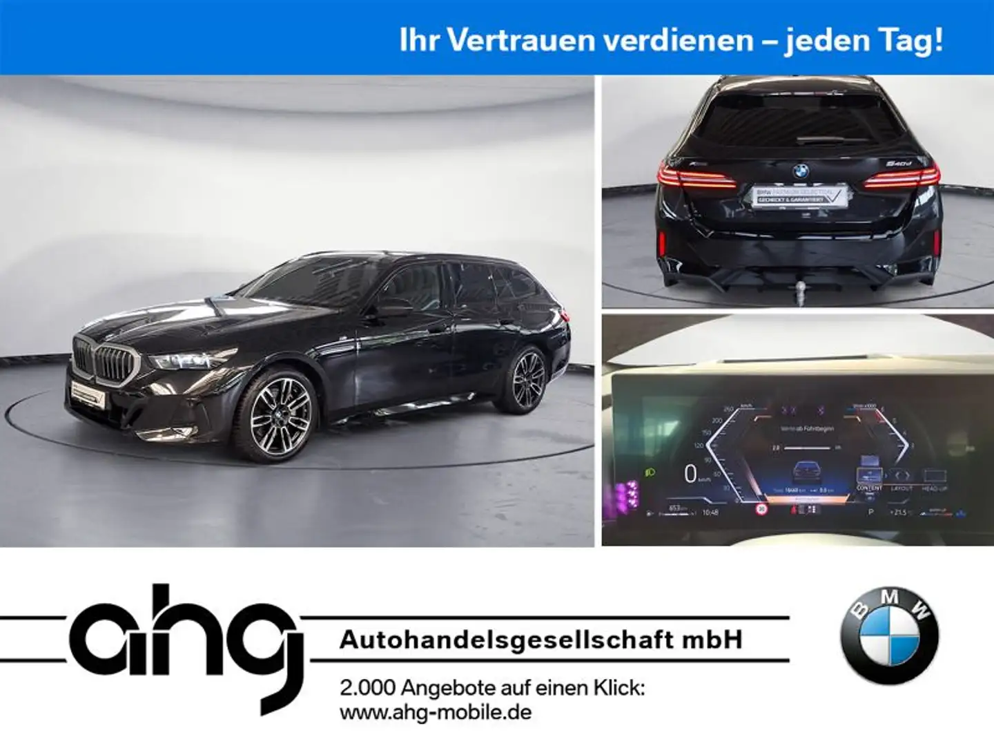 BMW 540 d xDrive Touring M Sportpaket Panorama AHK B& Černá - 1
