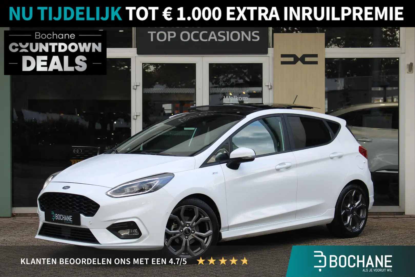 Ford Fiesta 1.0 EcoBoost Hybrid ST-Line X | AUTOMAAT | SCHUIFK Blanc - 1