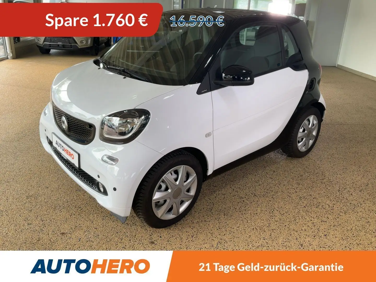 smart forTwo 0.9 Turbo Perfect Aut.*PDC*SHZ*PANO*KLIMA*TEMPO* Weiß - 1
