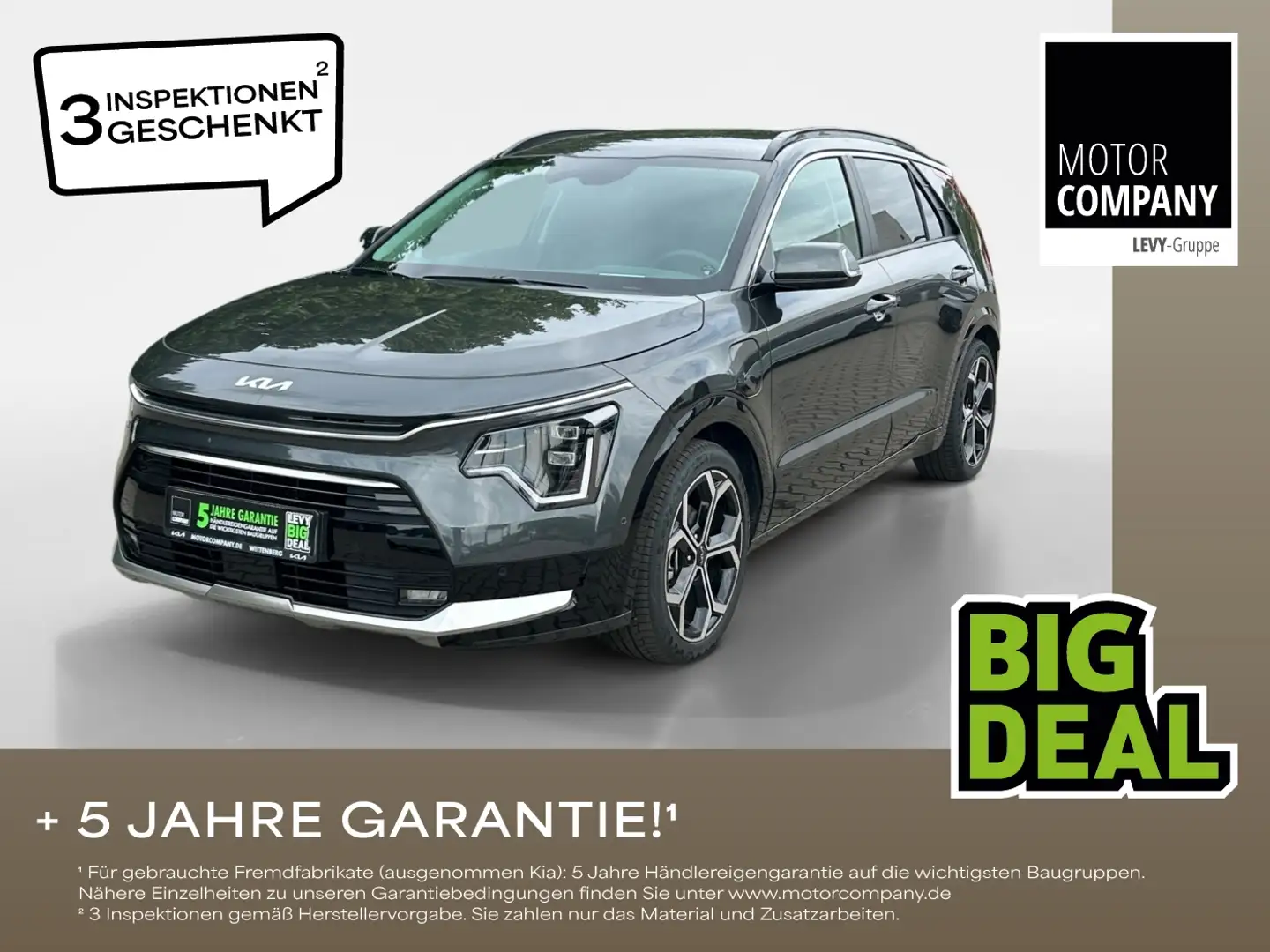 Kia Niro 1.6 Spirit Plugin ACC Navi FLA elSitz Bel.Sitz LM Grau - 1