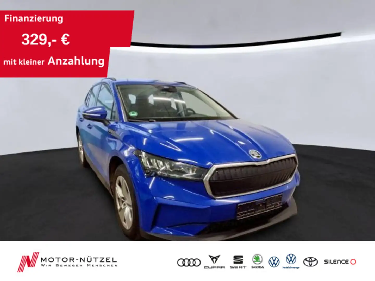 Skoda Enyaq iV 50 LOFT LED+NAVI+SHZ+DAB+KAMERA *9tkm* Blau - 1