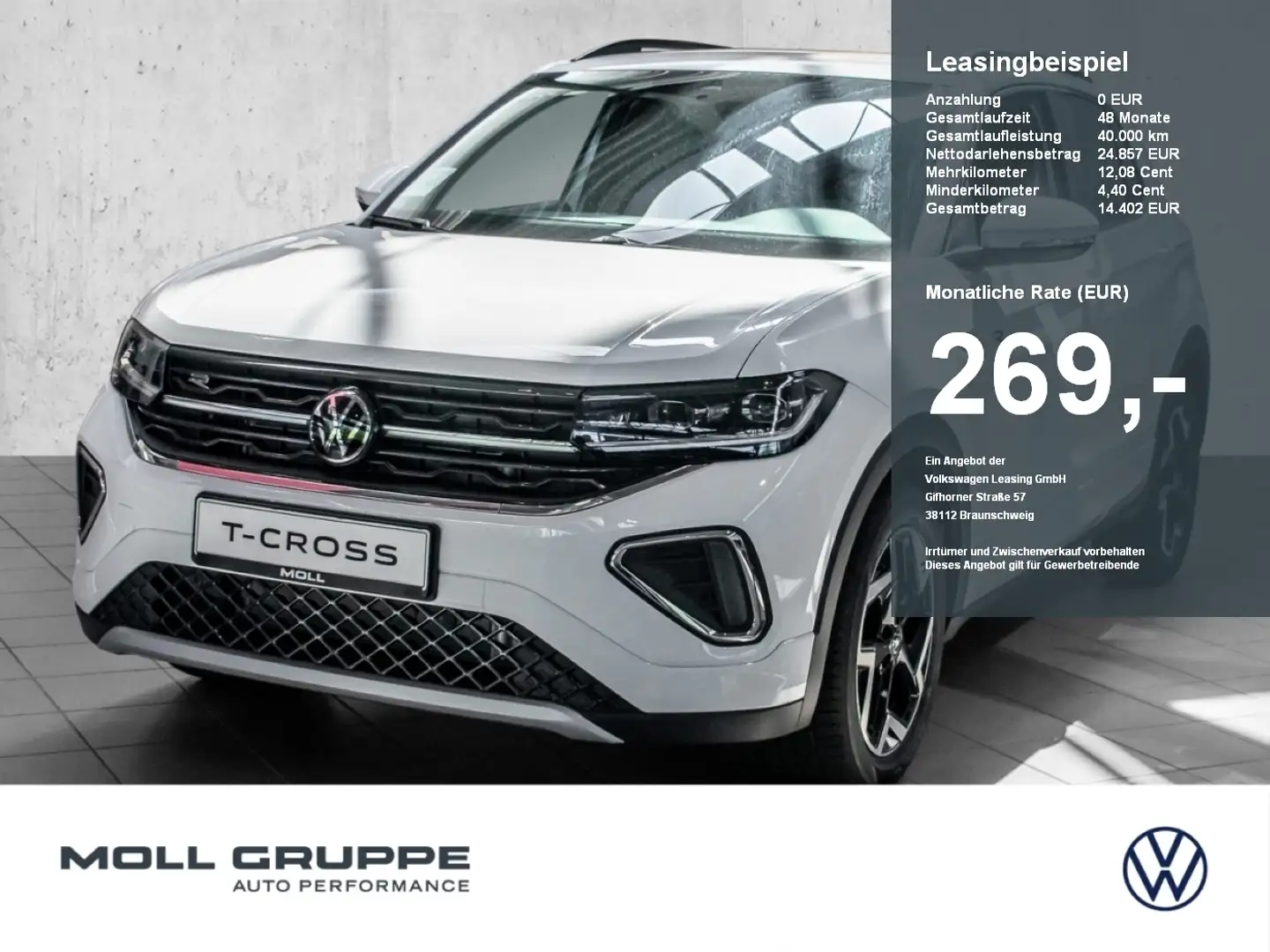 Volkswagen T-Cross R-Line 1.0 l TSI OPF  DSG AHK LM ACC Bianco - 1