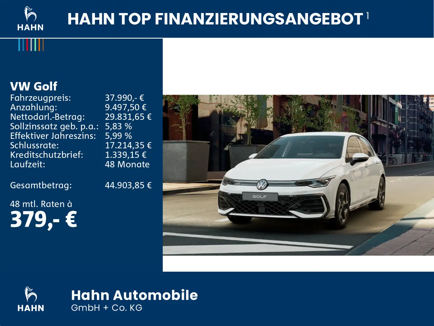 Volkswagen Golf R-Line 1,5 l eTSI 110 kW/150 PS Matrix ACC Weiß - 2