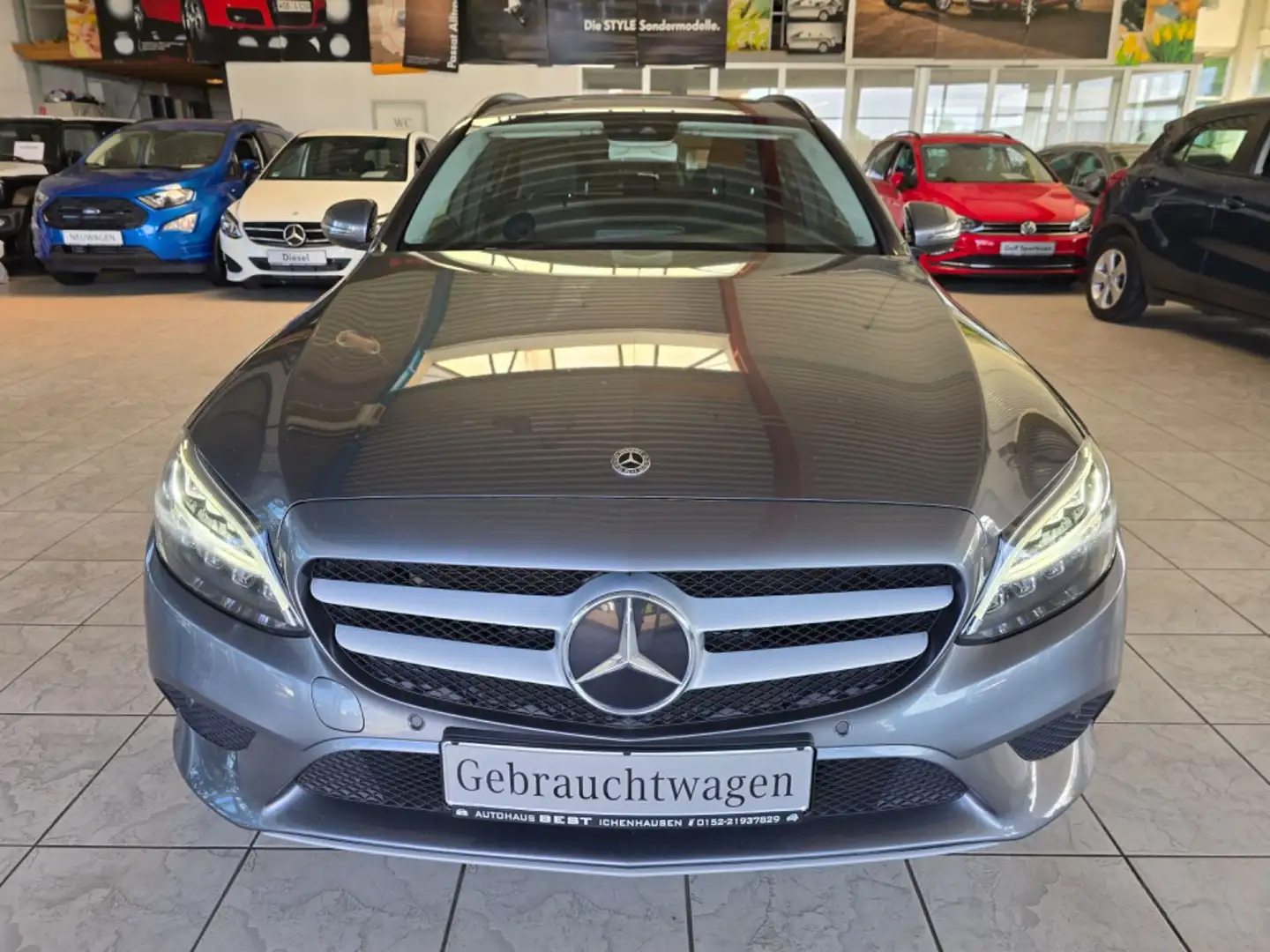 Mercedes-Benz C 180 T 9G-Tronic RFK AHK SHZ LED DISTRONIC PARK Gris - 2