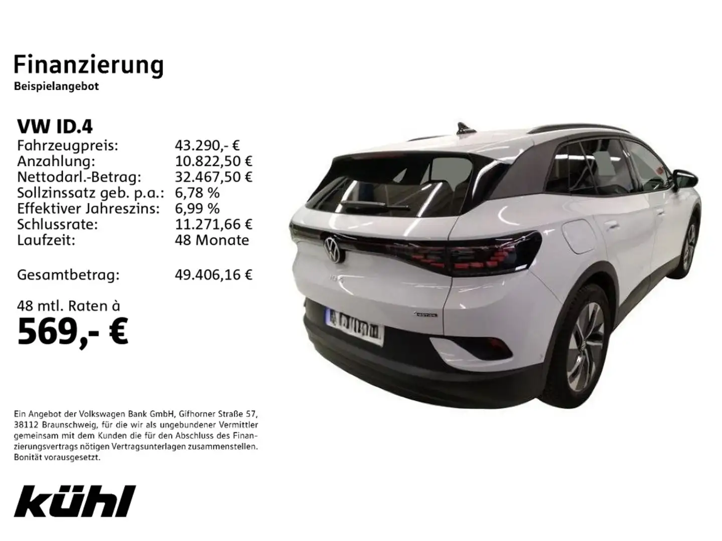 Volkswagen ID.4 Pro IQ.Light/ACC/HuD/360°/App/Navi/AHK Weiß - 2