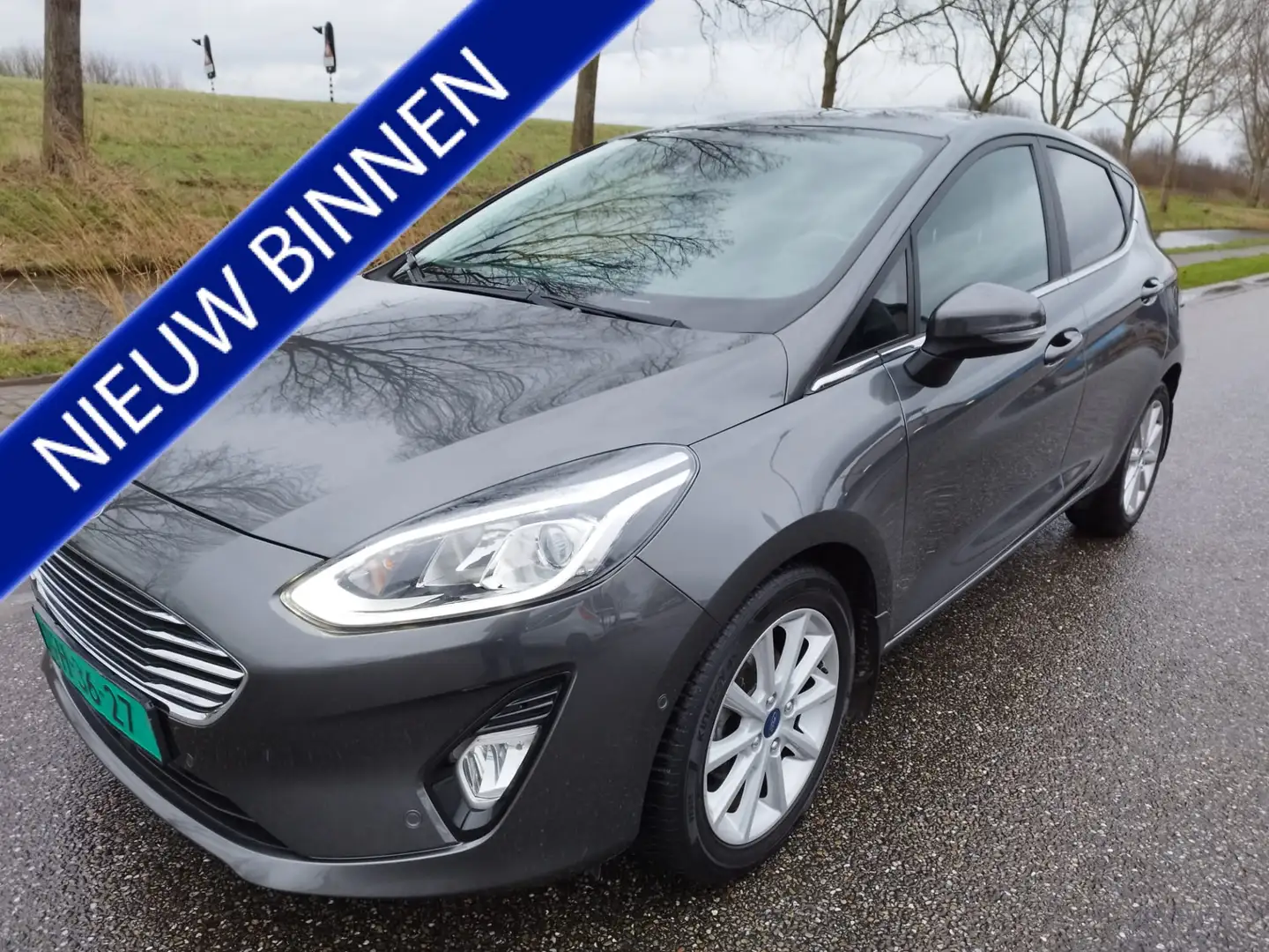 Ford Fiesta 1.0 EcoBoost ** 125 pk ** Titanium ** NAVI ** B & Grijs - 1