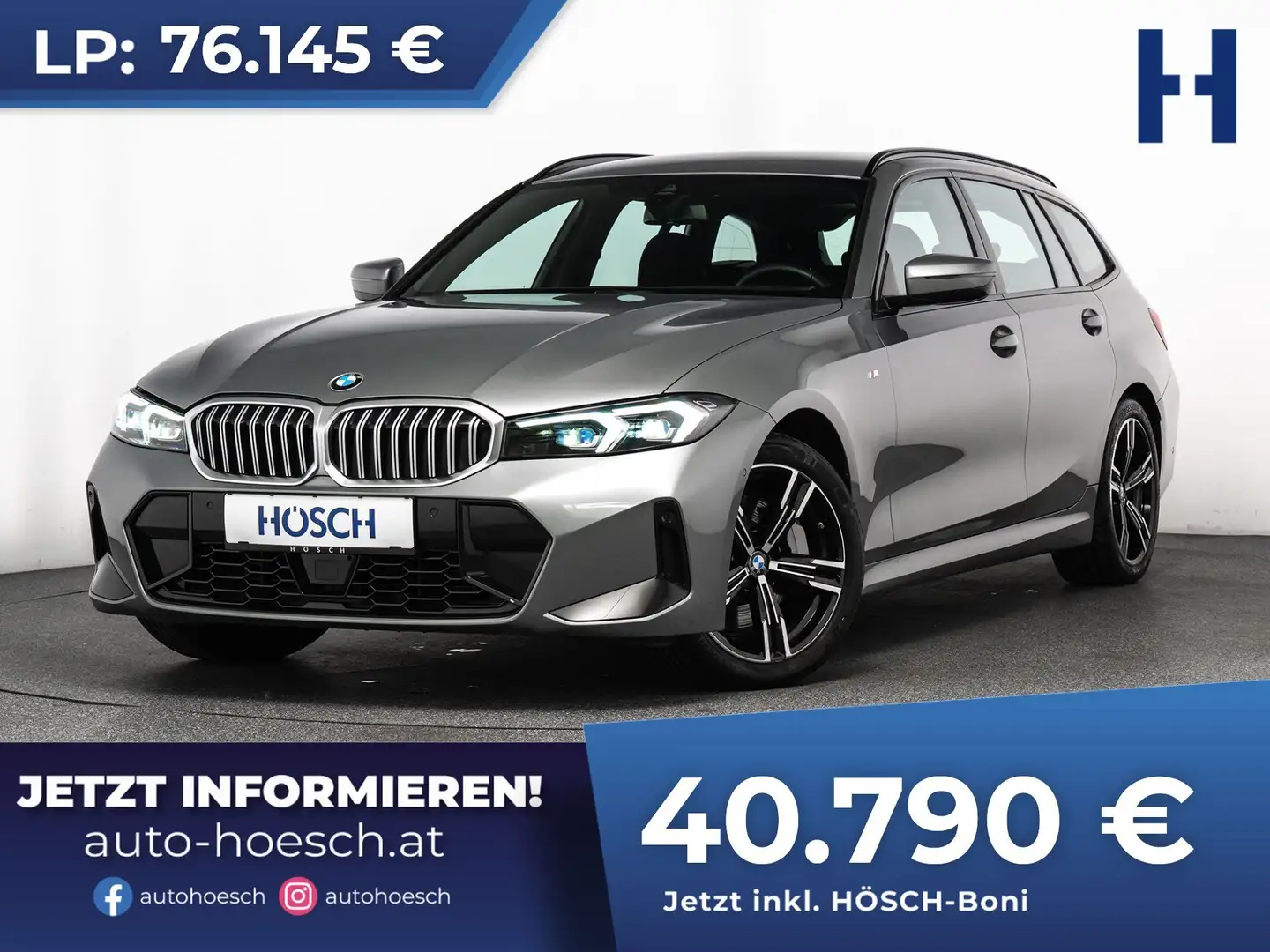 BMW 330 i xDrive Touring M Sport WIE NEU WENIG KM -46% Grau - 1