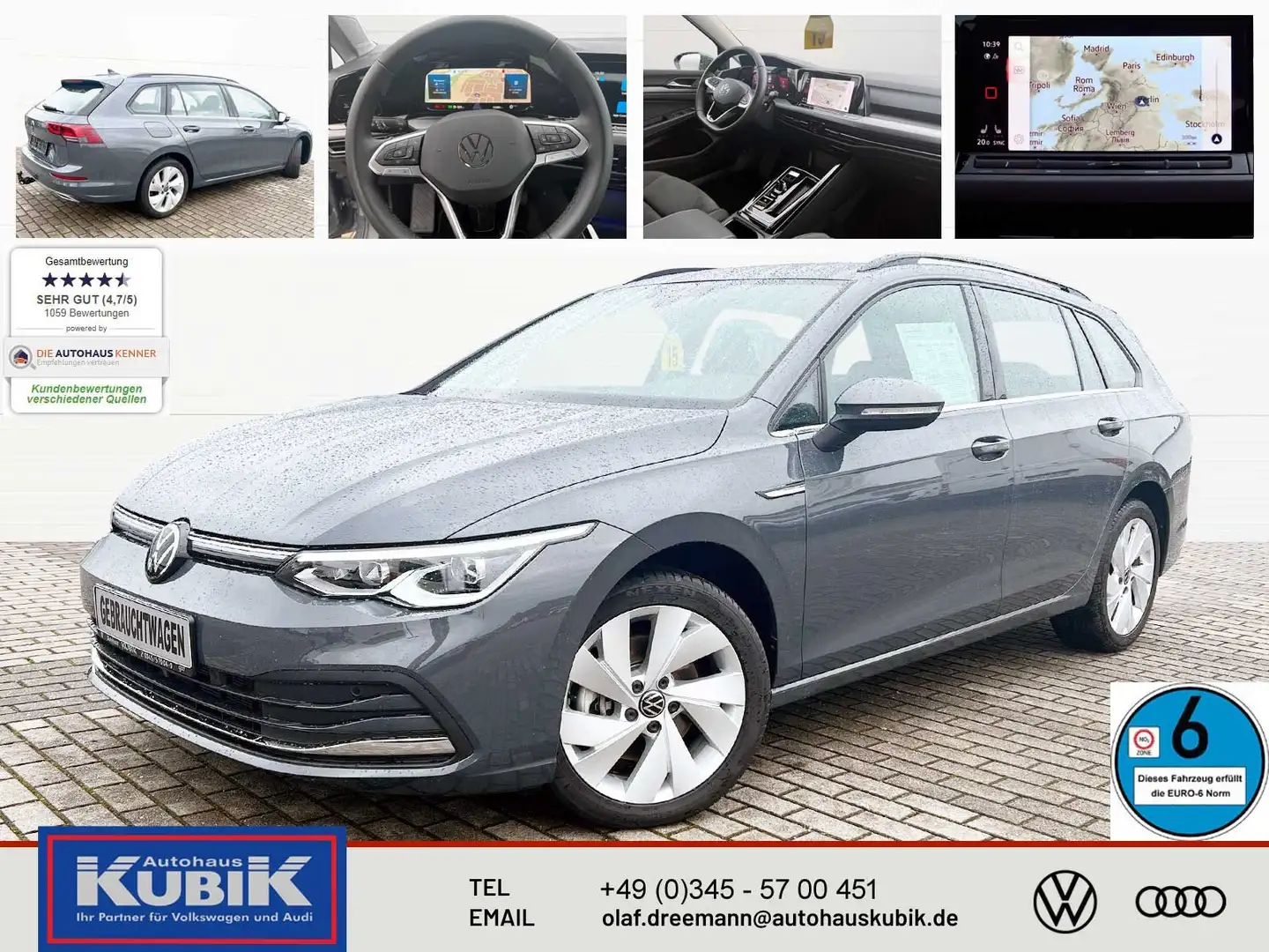 Volkswagen Golf Variant VIII Style 2.0 TDI DSG+Massage+Memory+el Heckklapp Grijs - 1