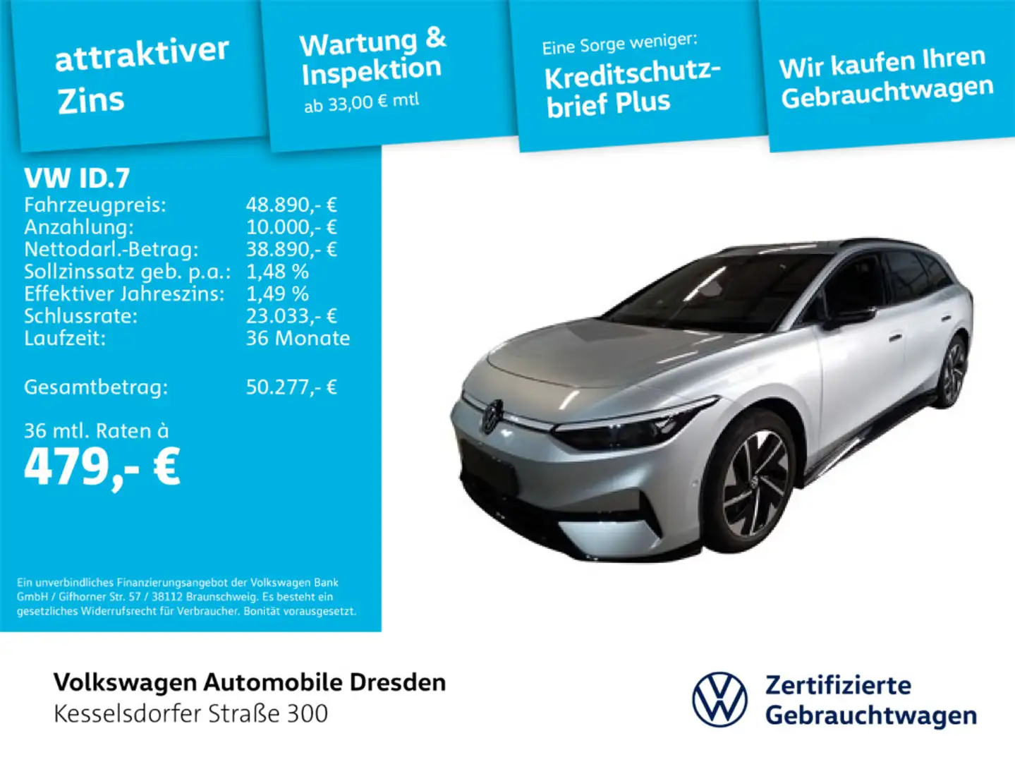 Volkswagen ID.7 Tourer Pro S Argent - 1