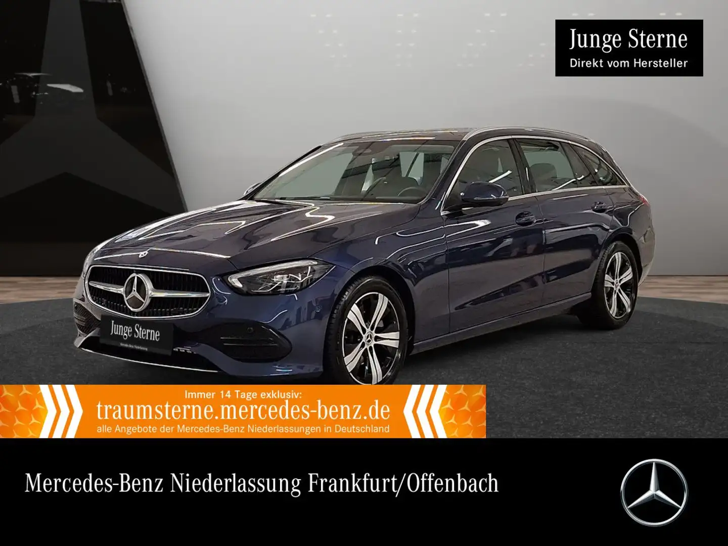 Mercedes-Benz C 180 T AVANTG+360+LED+TOTW+KEYLESS+9G Blauw - 1