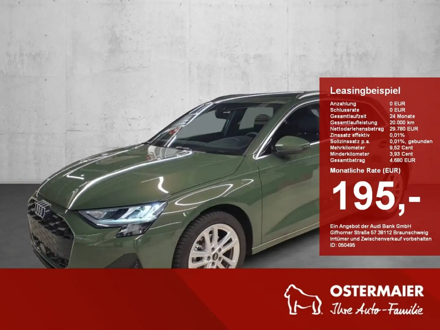 Audi A3 Sportback 35 TFSI 150PS NAVI.VIRTUAL.SITZHZG.ALU.S Grün - 1