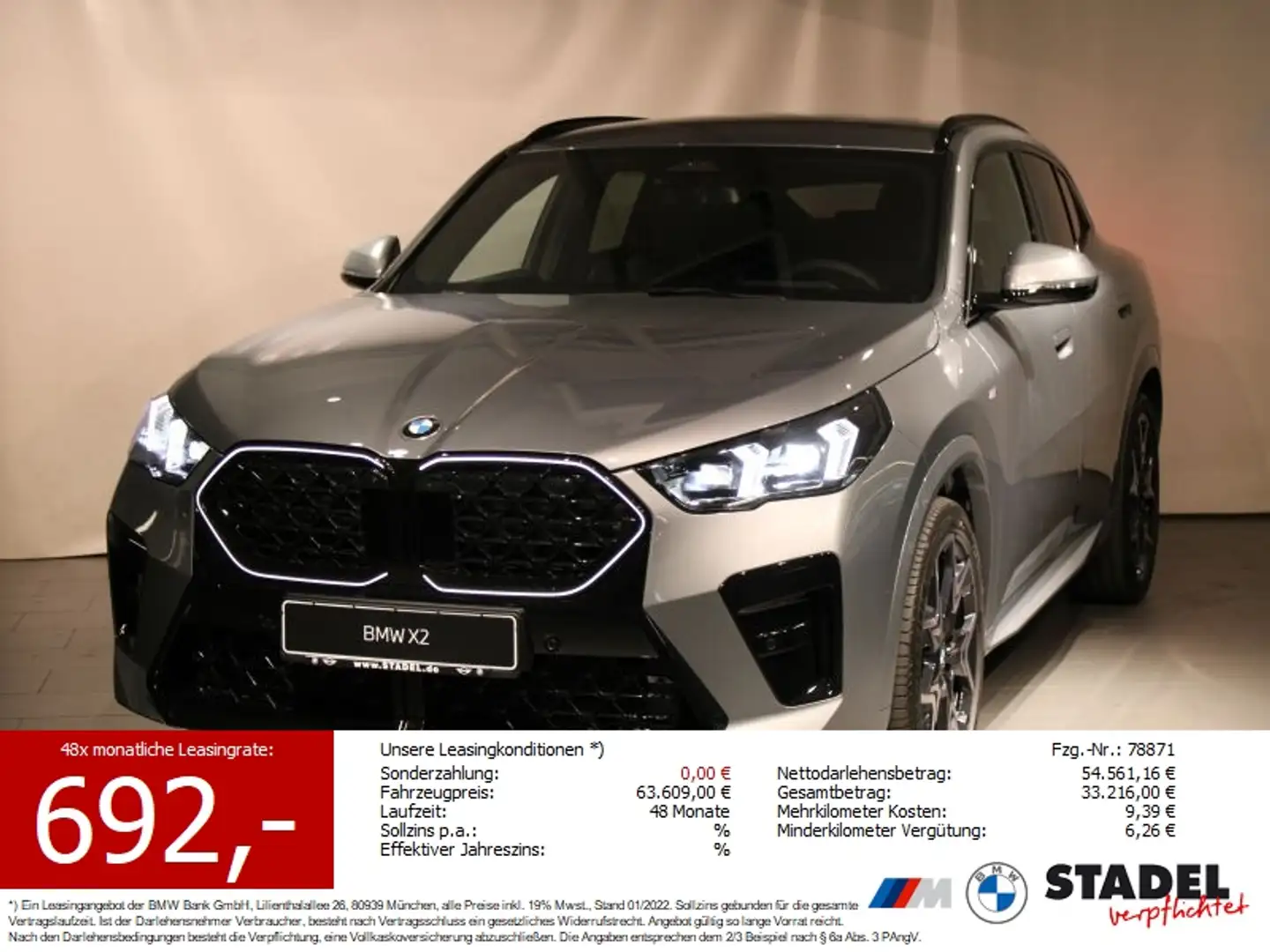 BMW X2 sDrive20i M Sportpaket Grau - 1
