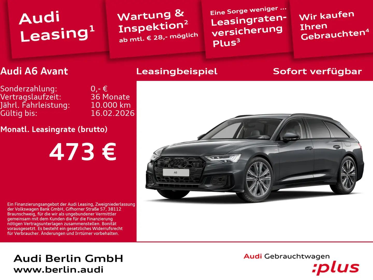 Audi A6 TFSI e Design S line 50 e qu. S tr. Grau - 1