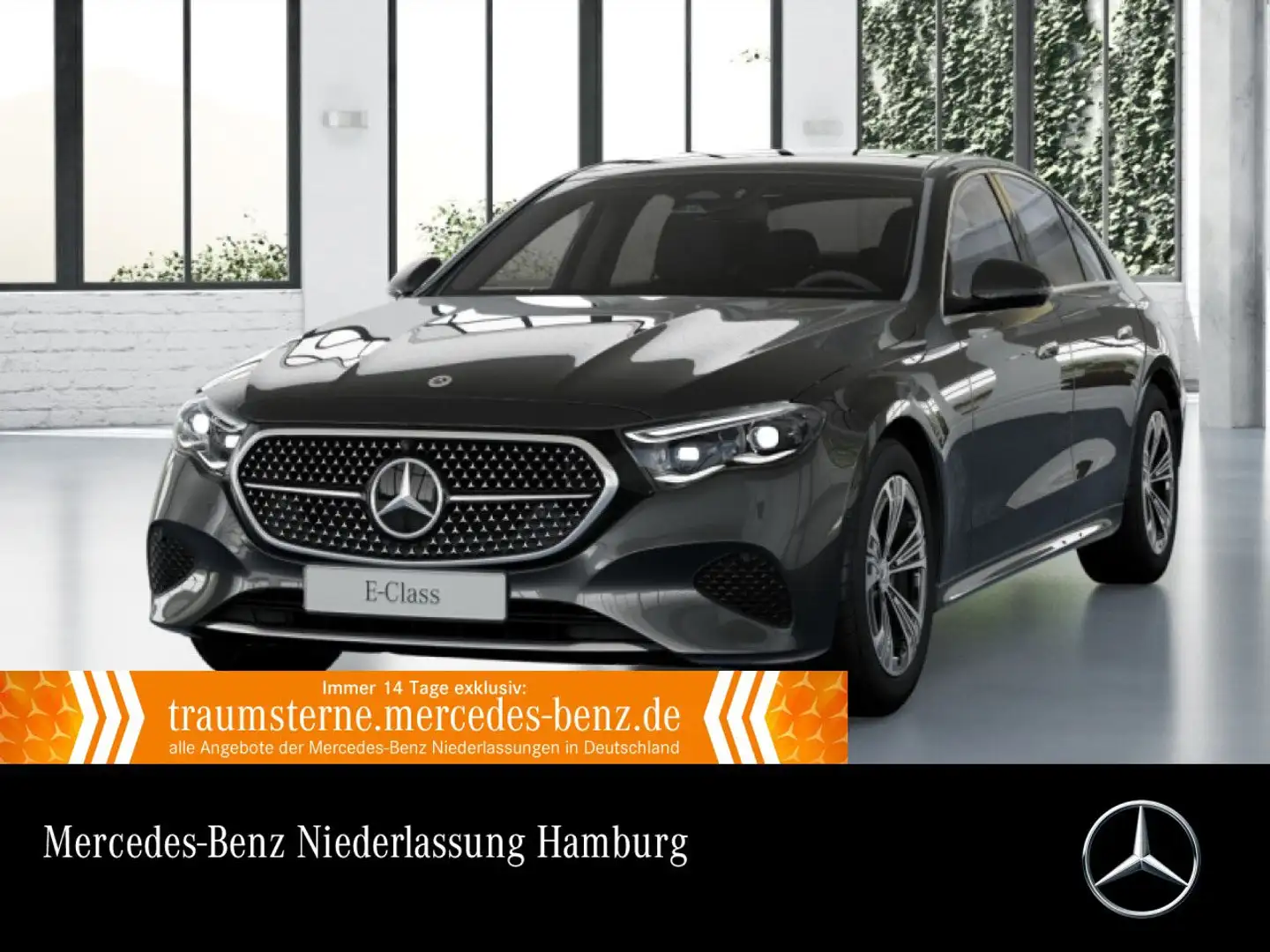 Mercedes-Benz E 200 Avantgarde 360° Pano Distr. AHK Spurhalt-Ass Grau - 1