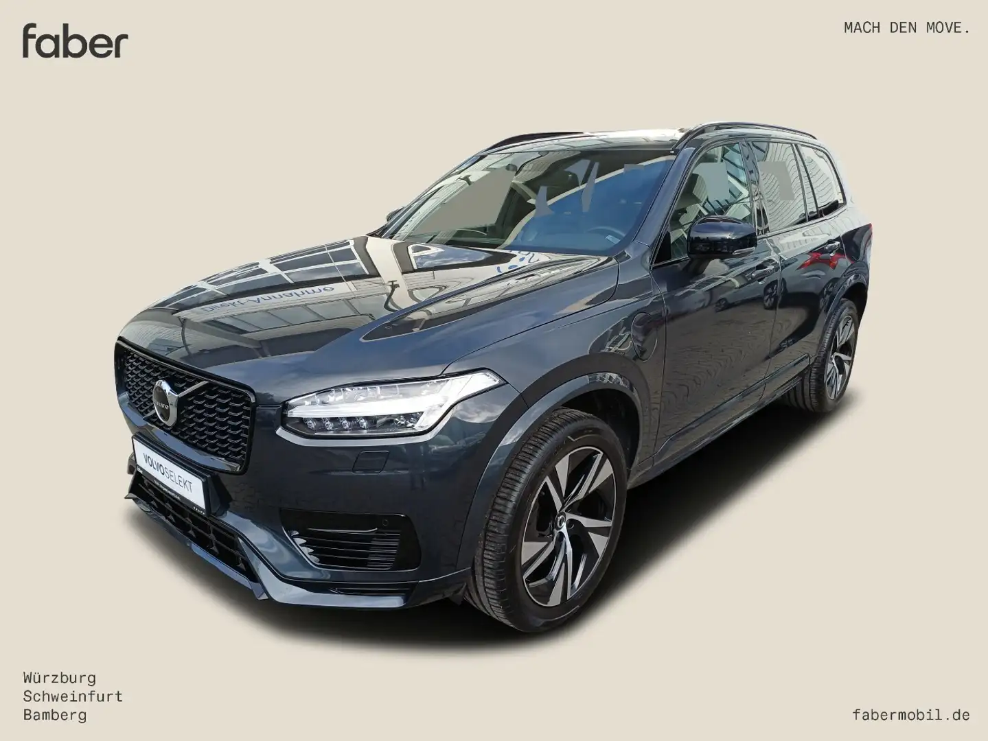 Volvo XC90 T8 R Design Plug-In Hybrid AWD Grau - 2